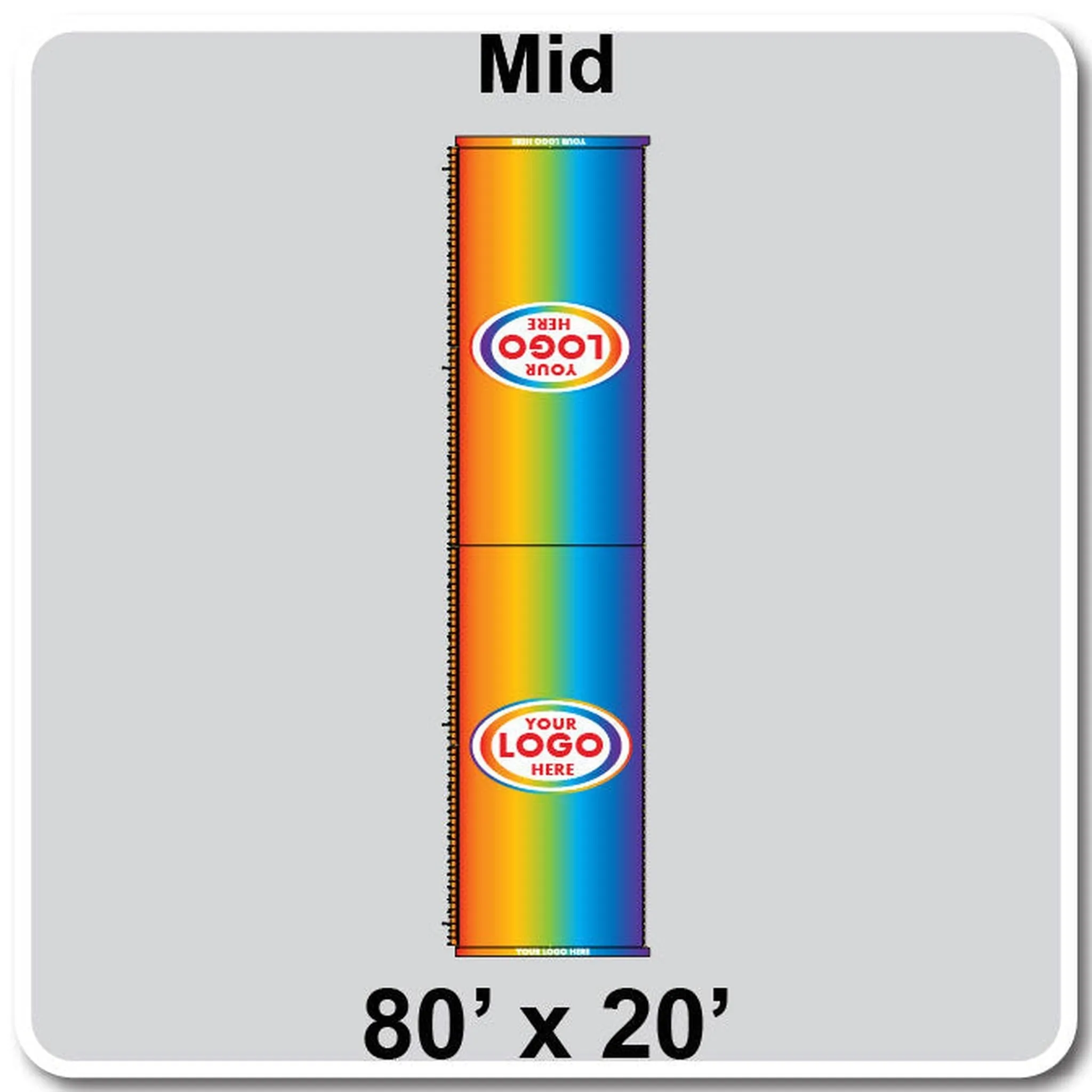 80' Wide Classic Series Pole Tent Top