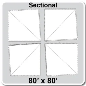 80' Wide Classic Series Pole Tent Top