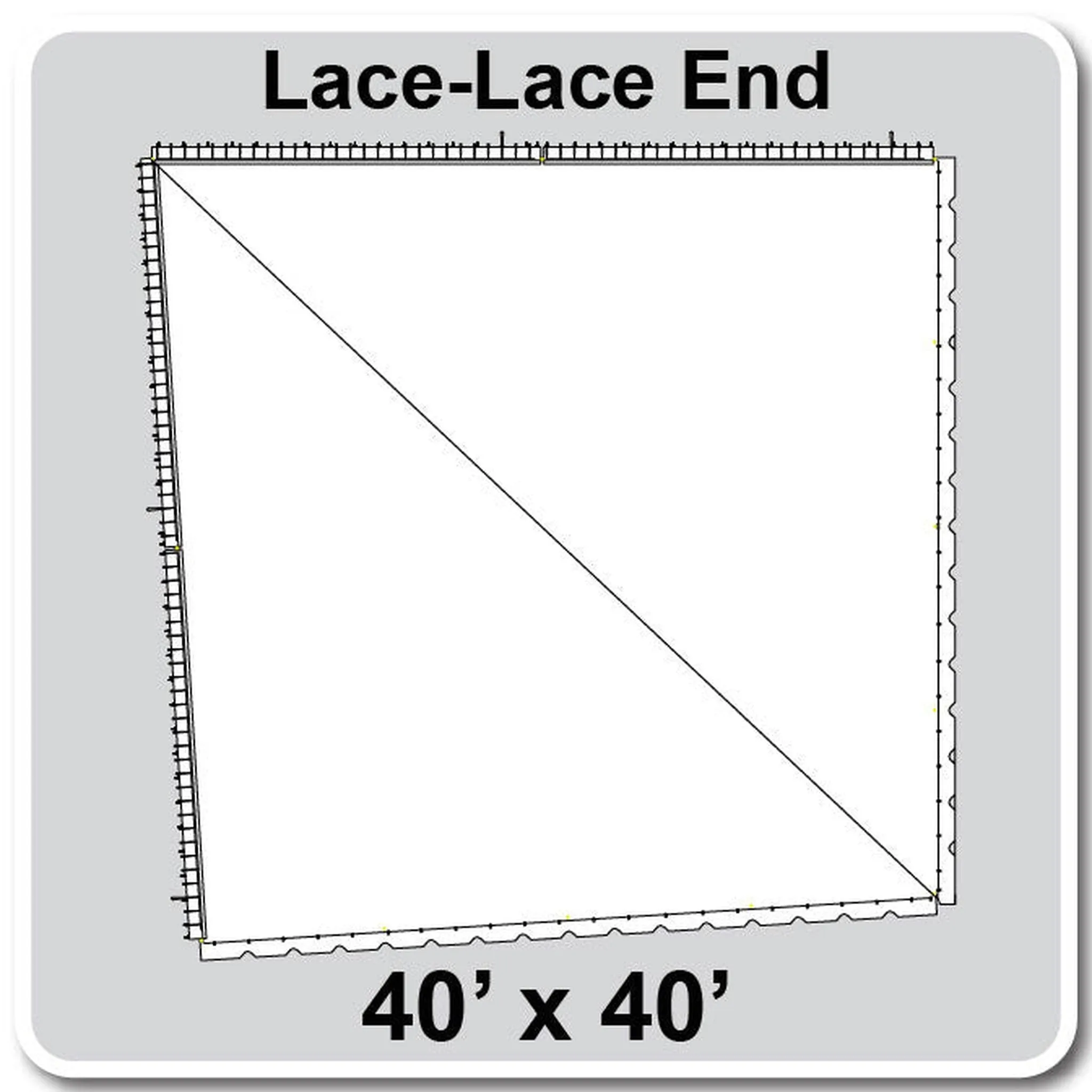 80' Wide Classic Series Pole Tent Top