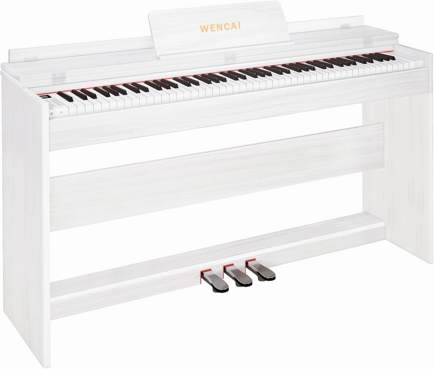 88 Key Fully Weighted Digital Piano Keyboard, 88 Keys Hammer Action Electric Pianos, Wooden Classic Upright Electronic Piano for Beginner, Professional, Midi Compatible, Triple Pedal (White)