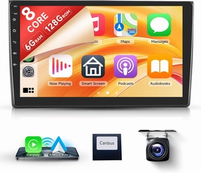 8 Core 6 128G Android Car Stereo for Audi A4 S4 RS4 2002-2007/Seat Exeo 2008-2012 Wireless Carplay Android Auto, 9'' Touch Screen Car Radio Bluetooth GPS Mirror Link WiFi FM DSP Backup Camera SWC