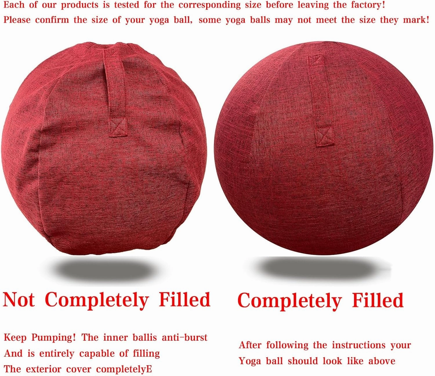 9 Colors Exercise Ball/Yoga Ball Cover 55/65/75cm Birthing Ball Pregnancy Pilates Balance Chair Anti Burst Ball Covers Storage Bag Accessories(excluding Ball)