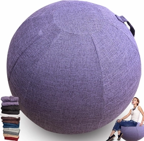 9 Colors Exercise Ball/Yoga Ball Cover 55/65/75cm Birthing Ball Pregnancy Pilates Balance Chair Anti Burst Ball Covers Storage Bag Accessories(excluding Ball)