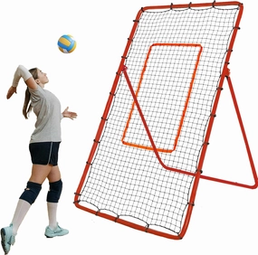 Adjustable Volleyball Rebounder Net 7x4 ft – Bounce Back Training Equipment with 5-Angle for Practicing Volleying, Bumping, Spiking – Durable & Portable with Travel Bag