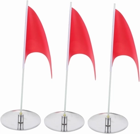 Alasum 3sets Portable Golf Flag Sticks with Regulation Cup Stainless Steel Putting Practice Tools Quick Setup Firm Connection Stable Support for Golf Training