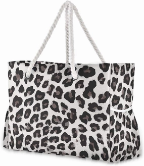 ALAZA Leopard Pattern Beach Toy Bag Groceries Bag for Seaside, Shower Stall, Swiming Pool