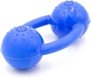 Alpha - Chew - Tough Tug-of-War Pet-Safe Rubber Dog Toy - Choose Your Color - 6" L × 2.5" W × 3.5" H (Blue)