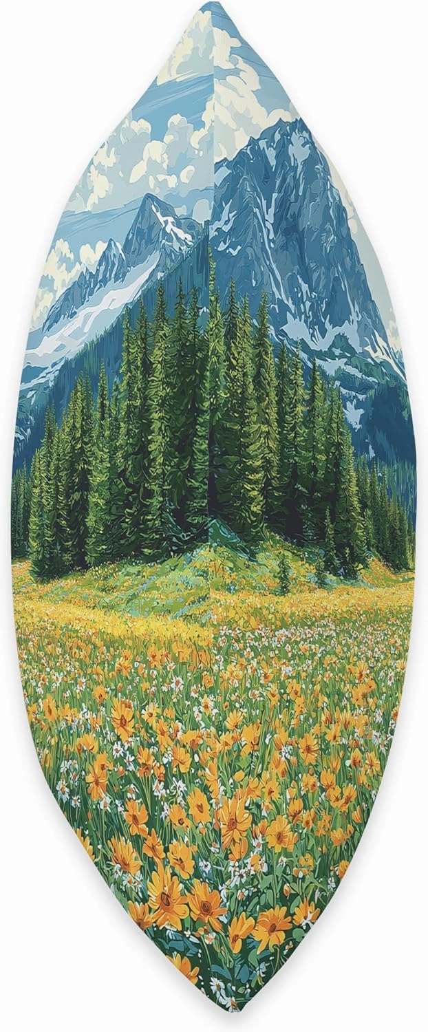 Alpine Meadow In Spring Vintage Landscape Graphic Throw Pillow