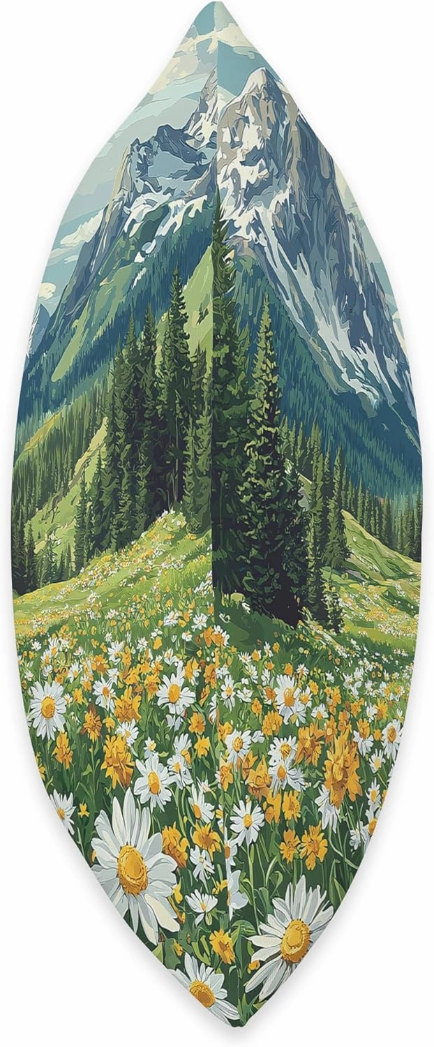 Alpine Meadow In Spring Vintage Landscape Graphic Throw Pillow