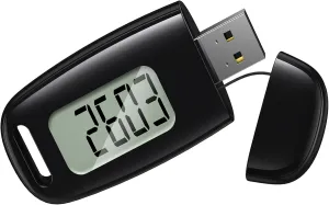 AMIR 3D Pedometer for Walking, Step Counter with LED Backlight, Step Tracker with Removable Clip Lanyard, USB Charging, Accurately Step Counter for Walking for Men, Women, Elderly
