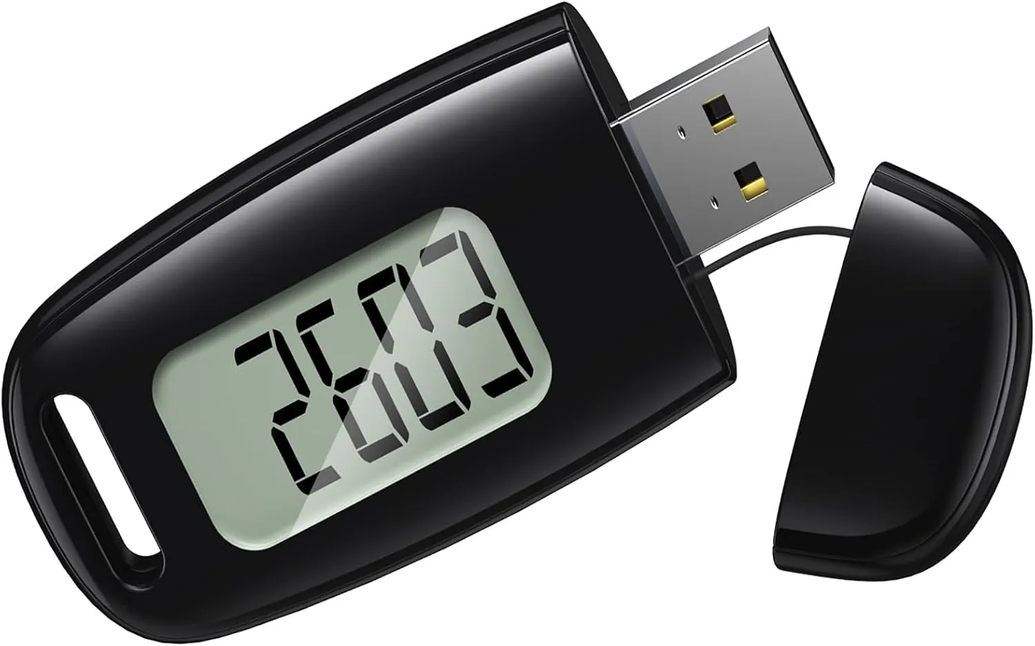 AMIR 3D Pedometer for Walking, Step Counter with LED Backlight, Step Tracker with Removable Clip Lanyard, USB Charging, Accurately Step Counter for Walking for Men, Women, Elderly