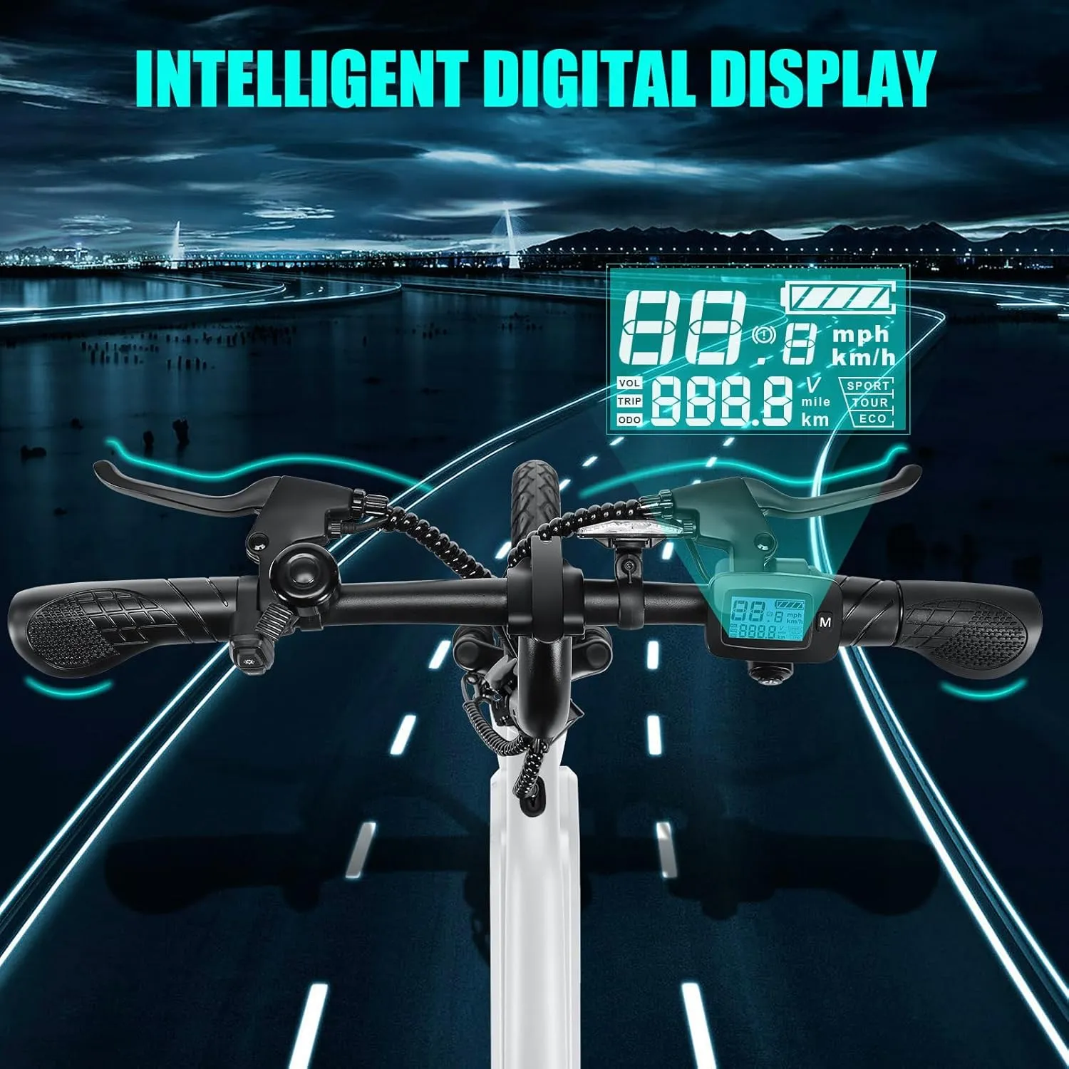 ANCHEER Folding Electric Bike for Adults, 374Wh Ebike, 20MPH Electric Bikes, 14" Foldable Electric Bicycle, 20-50 Miles Electric Bikes, E Bike, LCD Display, Dual Suspension, UL 2849 Certified