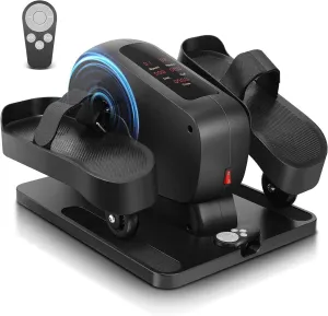 ANCHEER Under Desk Elliptical, Electric Ellipse Leg Exerciser While Sitting for Seniors Adults, Auto/Manual Dual Mode Motorized Foot Pedal Exerciser with Remote Control for Home Office Use