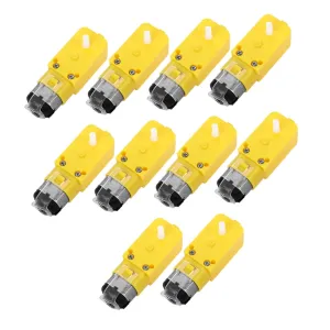 Angoily 10pcs 3v-12v Dc Geared Motor Interference Motor for Smart Car DIY Robot Mini Size Car Electric Motor Kit Metal for Rc