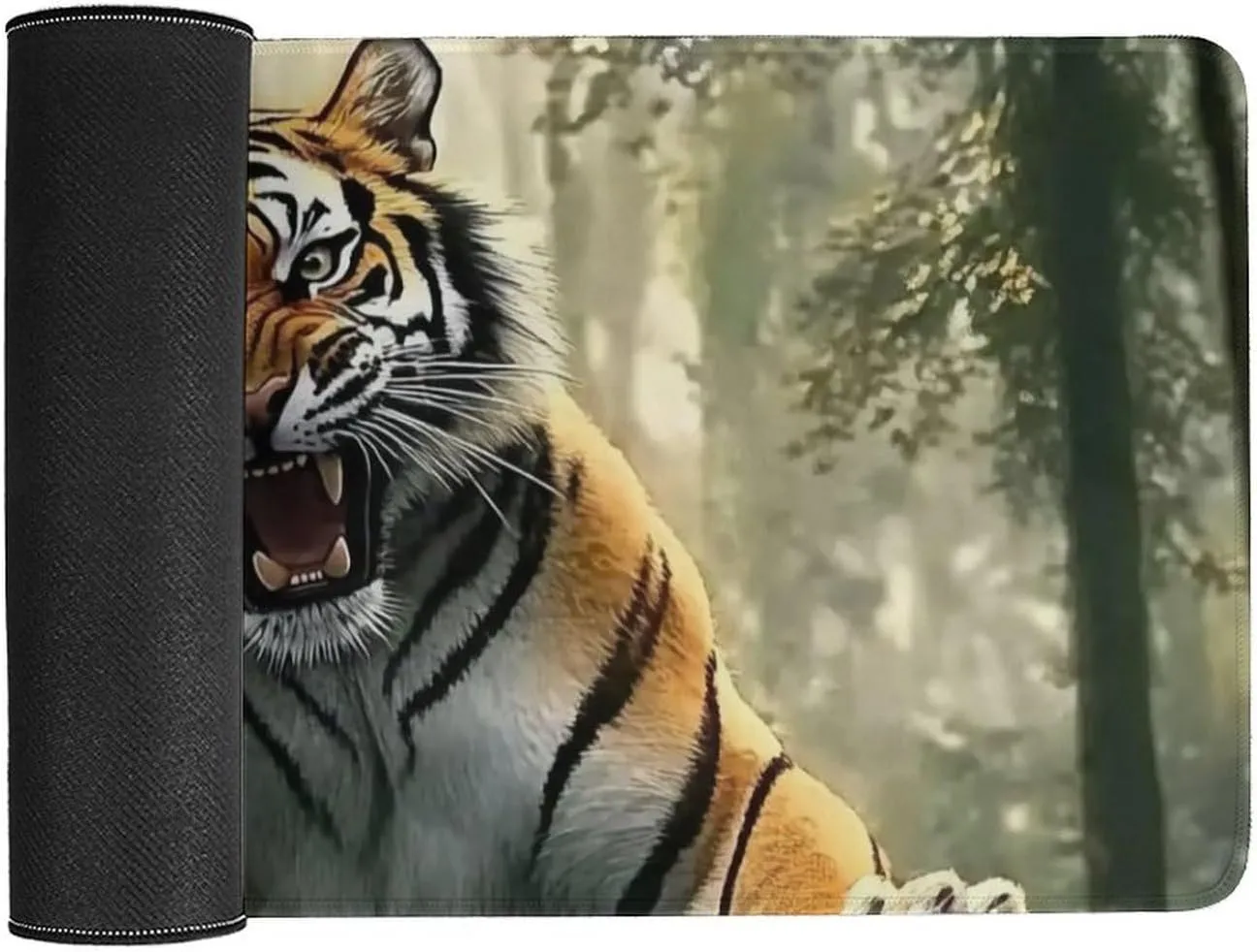 Animal Tiger Jungle Running Cool Large Mouse Pad Gaming Mousepad Desk Pad for Keyboard and Mouse Mat Non-Slip Base 40X75cm