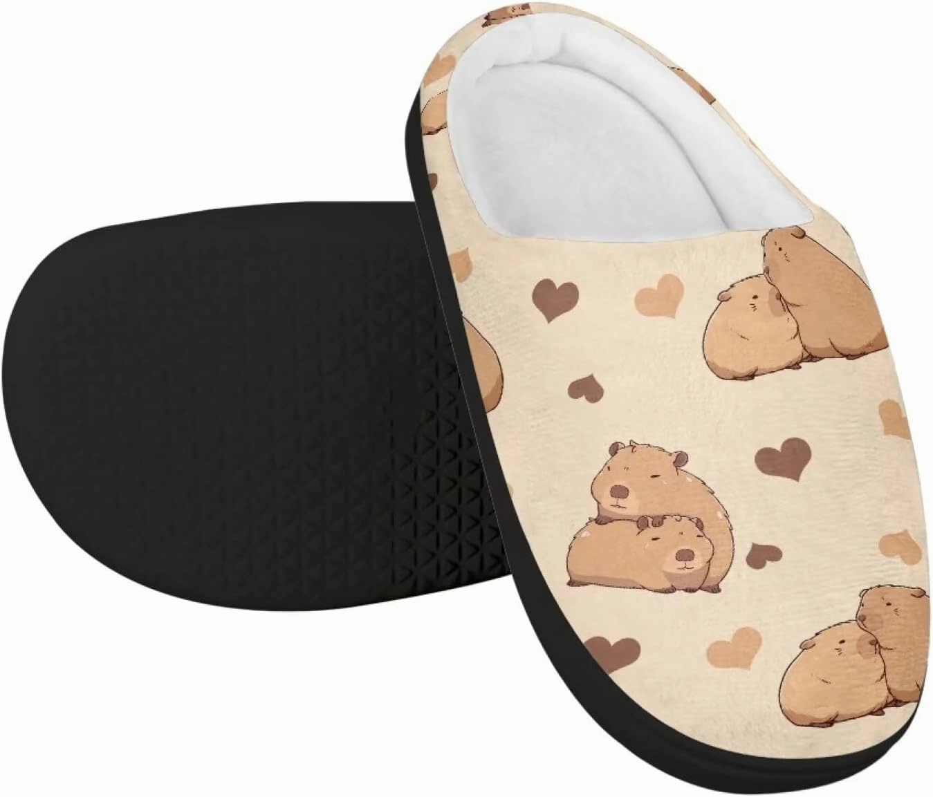 Animal Plush Slippers for Kids Cozy Warm Fluffy Cotton Slippers Winter Flannel Breathable House Outdoor Slippers for Child US 9-15