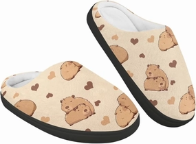 Animal Plush Slippers for Kids Cozy Warm Fluffy Cotton Slippers Winter Flannel Breathable House Outdoor Slippers for Child US 9-15
