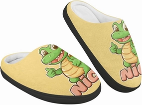 Animals Plush Slippers for Kids Fluffy Cozy Cotton Slippers Warm Non-Slip Home Outdoor Slippers for Child US 9-15