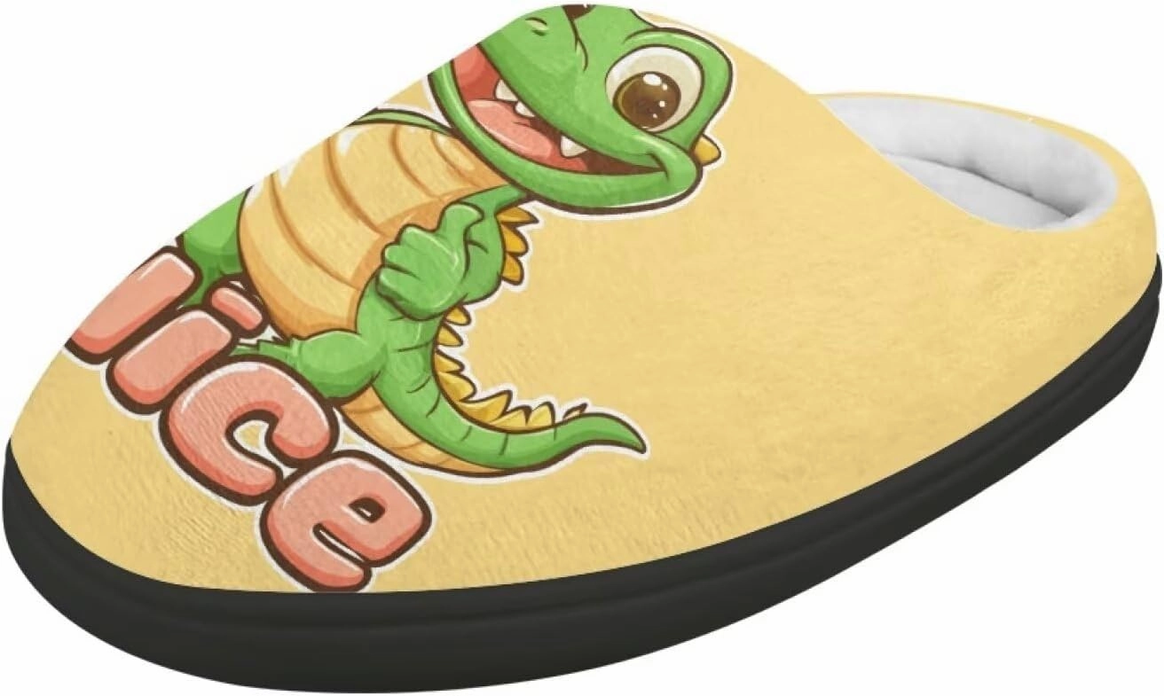 Animals Plush Slippers for Kids Fluffy Cozy Cotton Slippers Warm Non-Slip Home Outdoor Slippers for Child US 9-15