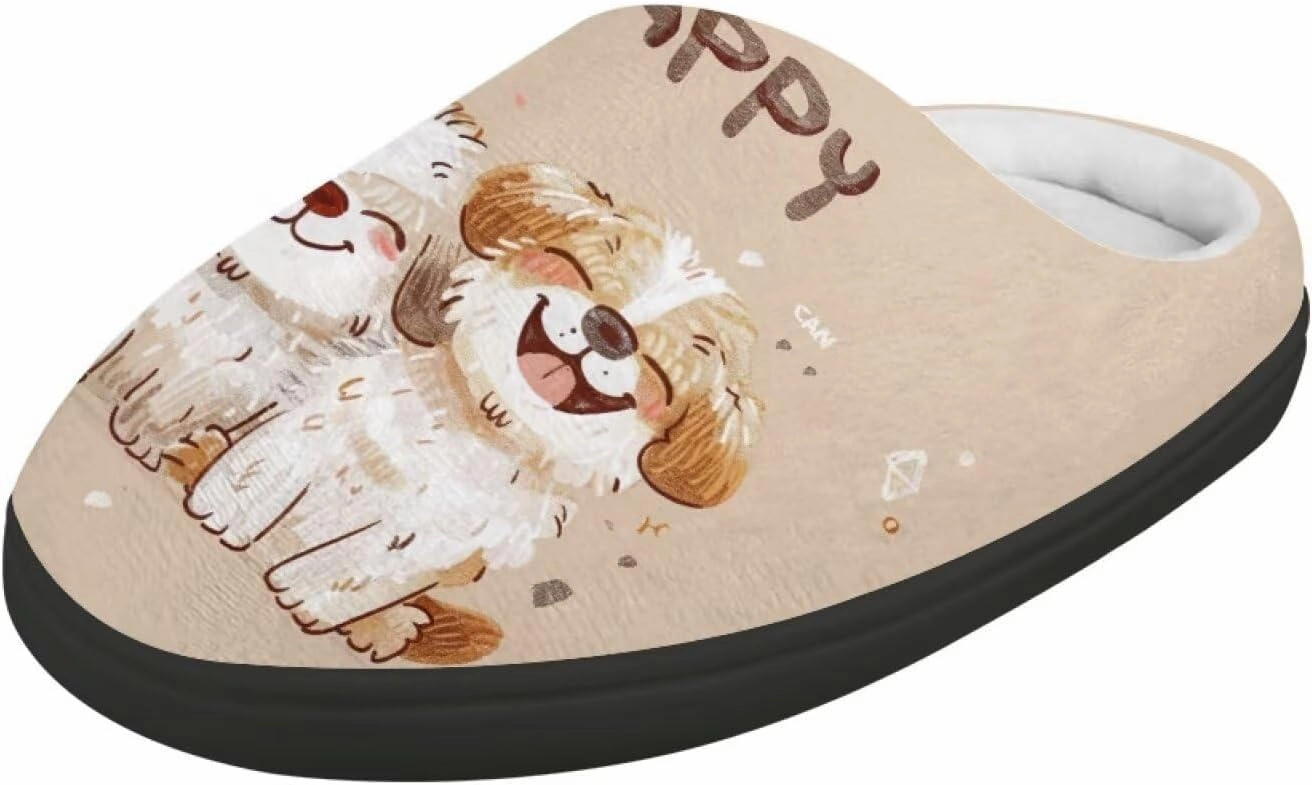 Animals Plush Slippers for Kids Soft Fluffy Flannel Cotton Slippers Warm Home Outdoor Slippers for Child US 9-15