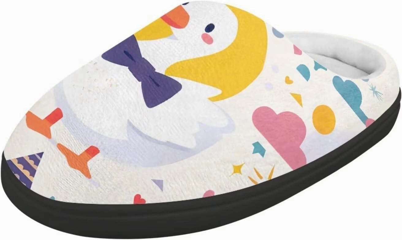 Animals Plush Slippers for Kids Soft Fluffy Flannel Cotton Slippers Warm Home Outdoor Slippers for Child US 9-15