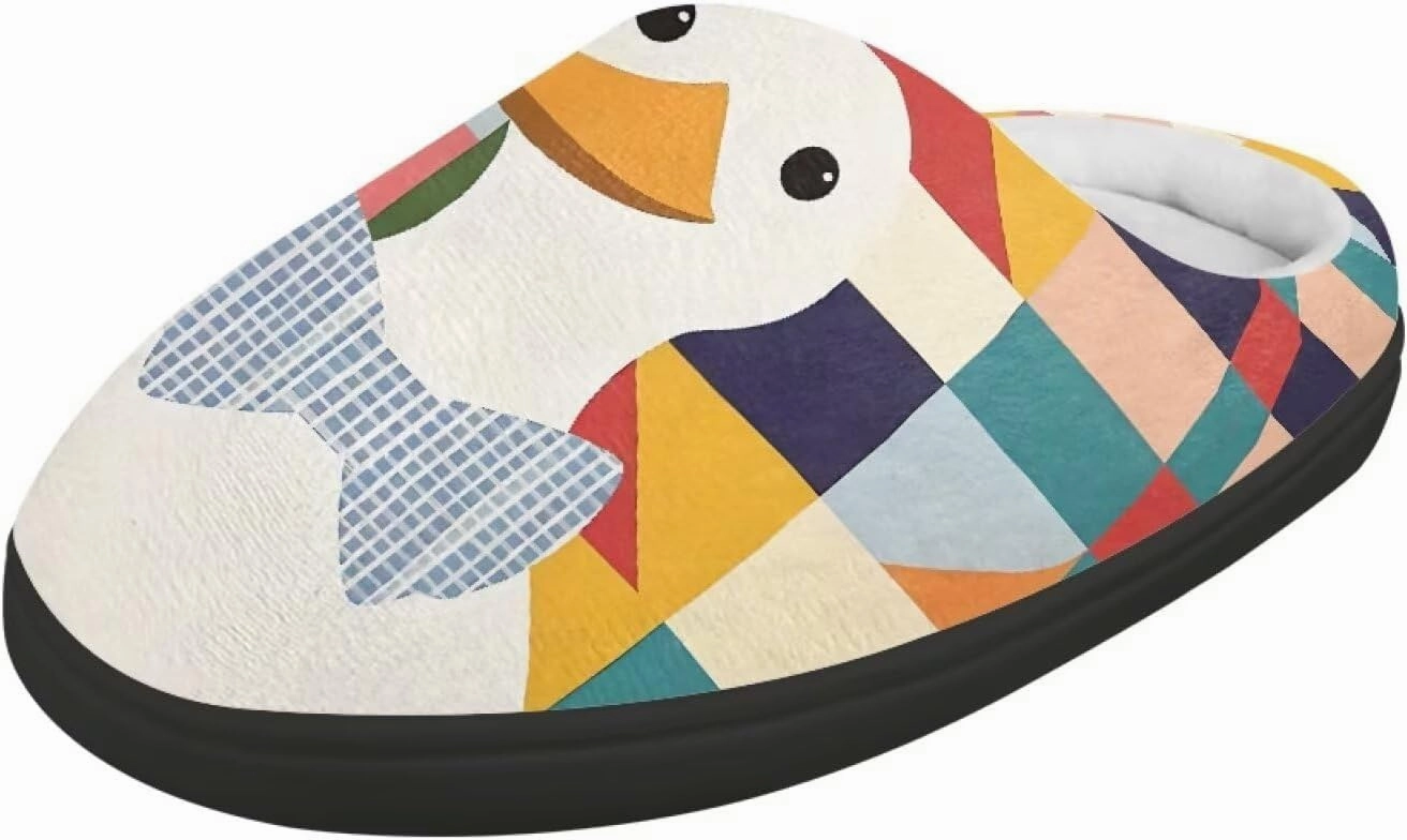 Animals Plush Slippers for Kids Soft Fluffy Flannel Cotton Slippers Warm Home Outdoor Slippers for Child US 9-15