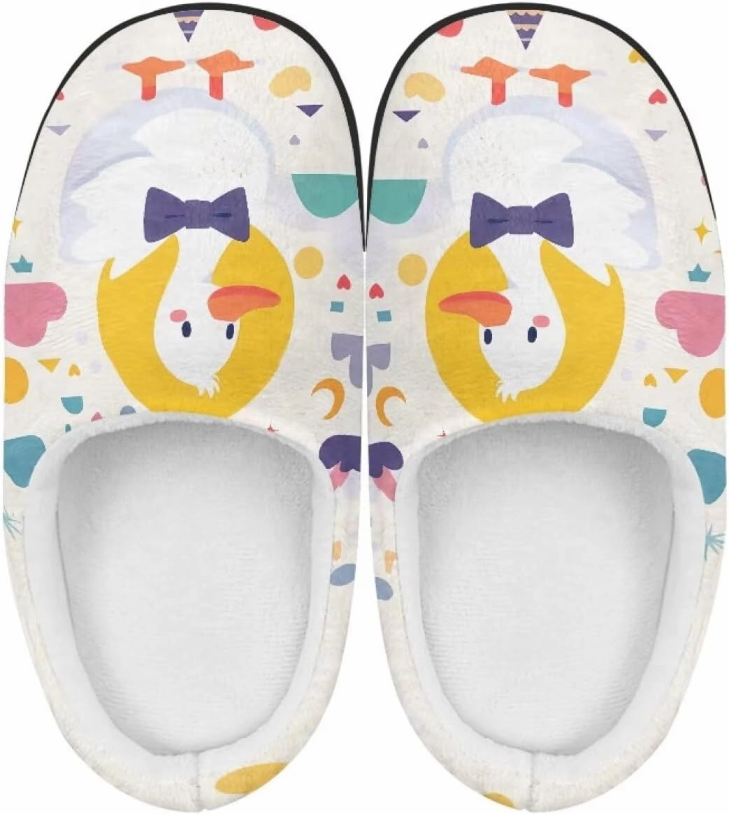 Animals Plush Slippers for Kids Soft Fluffy Flannel Cotton Slippers Warm Home Outdoor Slippers for Child US 9-15