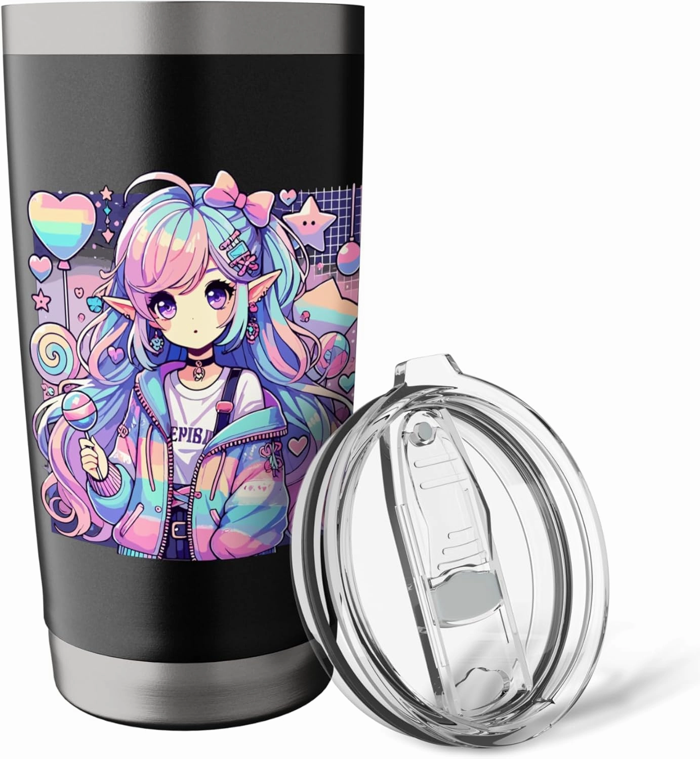 Anime Girl Pastel Kawaii Waifu Elves Gothic Otaku Stainless Steel Insulated Tumbler