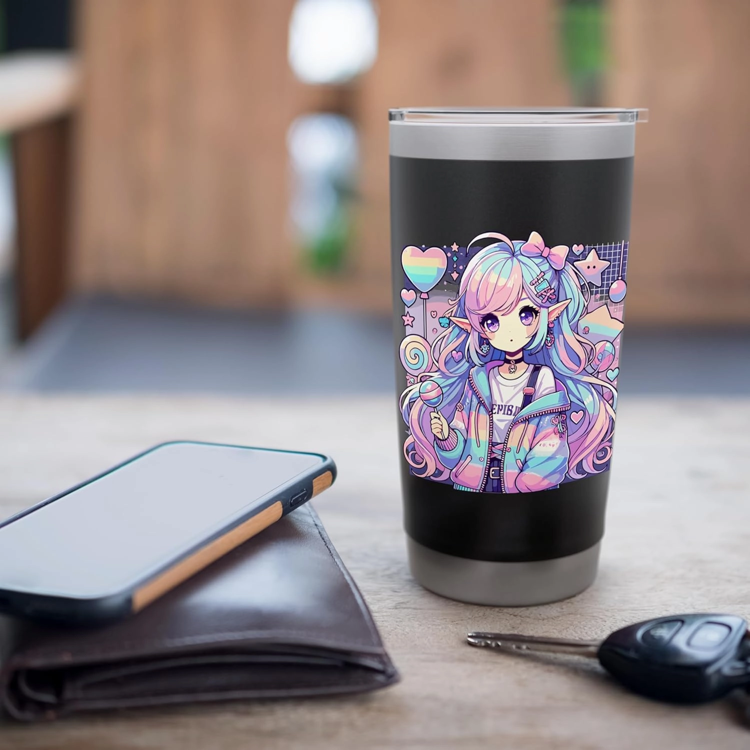 Anime Girl Pastel Kawaii Waifu Elves Gothic Otaku Stainless Steel Insulated Tumbler