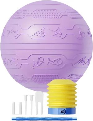 Anti-Burst with Ball Pump, Fitness, Yoga Ball, Balance, Sport. PVC for Relaxation, Back Pain. Anti-, Core, Stability and Physical