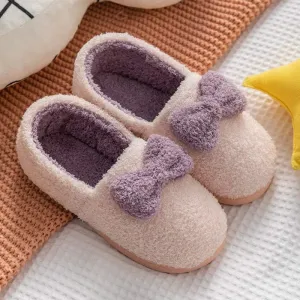 Anti-Skid Rubber Sole,Non-Slip Comfortable Confinement Shoes, Postpartum Cotton Slippers-Purple_36-37,Slippers Wool-Like