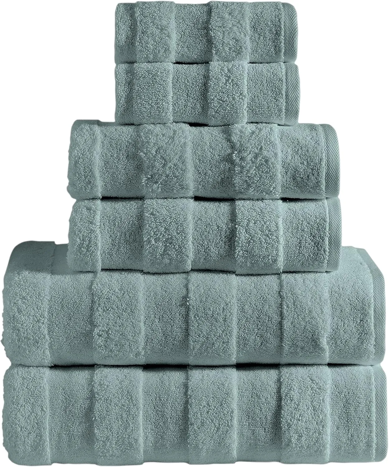 Apogee Collection 6 PK Towels Set (Mineral Blue)