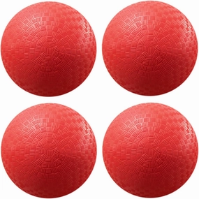 AppleRound 8.5-inch Dodgeball Playground Balls, Pack of 4 Balls with 1 Pump, Official Size for Dodge Ball, Handball, Camps and Schools