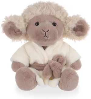 Apricot Lamb Bathrobe Lamb Stuffed Animals for Kids, Soft Cute Plush Toys for Baby Girl and Boy, 8.5 Inches