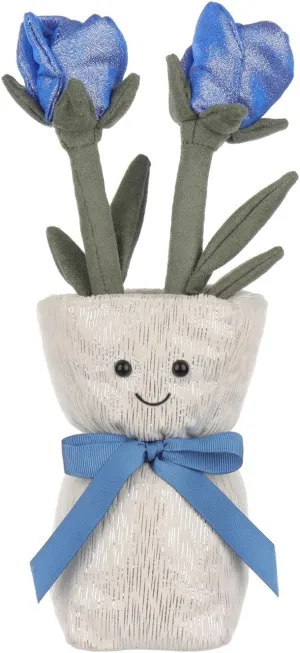 Apricot Lamb Blue Enchantress Vase Plush Stuffed Animals for Kids, Soft Cute Plush Toys for Baby Girl and Boy, Fluffy Blue Enchantress Vase Blue