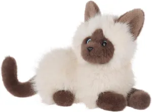 Apricot Lamb Cat Plush Stuffed Animals for Kids, Soft Cute Plush Toys for Baby Girl and Boy, Fluffy Cat Brown 9.1 Inches