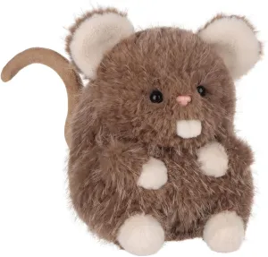 Apricot Lamb Fat Rat Plush Mouse Stuffed Animals for Kids, Soft Cute Plush Toys for Baby Girl and Boy, Fluffy Fat Rat Brown 6 Inches
