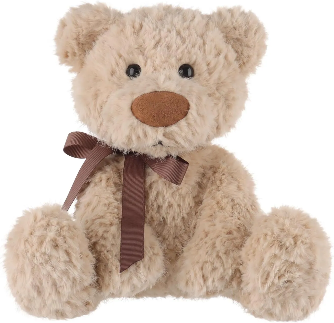 Apricot Lamb Peanut Bear Plush Stuffed Animals for Kids, Soft Cute Plush Toys for Baby Girl and Boy, Fluffy Peanut Bear Brown