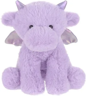 Apricot Lamb Purple Dragon Plush Stuffed Animals for Kids, Soft Cute Plush Toys for Baby Girl and Boy, Fluffy Purple Dragon Purple