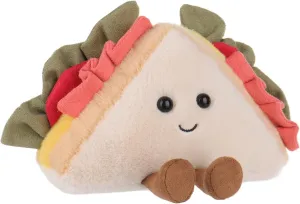 Apricot Lamb Sandwich Plush Stuffed Animals for Kids, Soft Cute Plush Toys for Baby Girl and Boy, Fluffy Sandwich