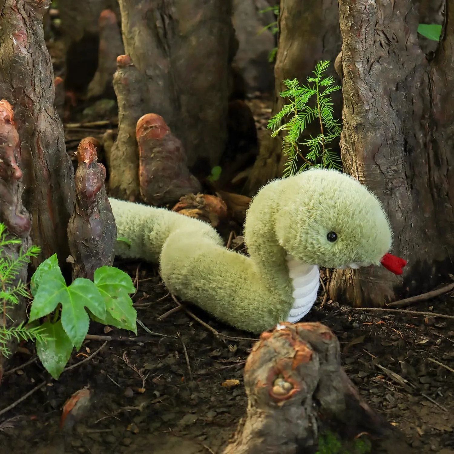 Apricot Lamb Snake Plush Stuffed Animals for Kids, Soft Cute Plush Toys for Baby Girl and Boy, Fluffy Snake Green 23.6 Inches