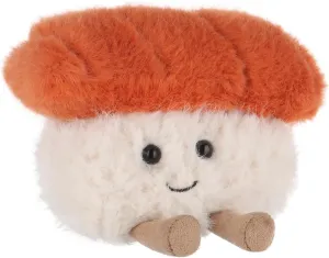 Apricot Lamb Sushi Plush Stuffed Animals for Kids, Soft Cute Plush Toys for Baby Girl and Boy, Fluffy Salmon Sushi