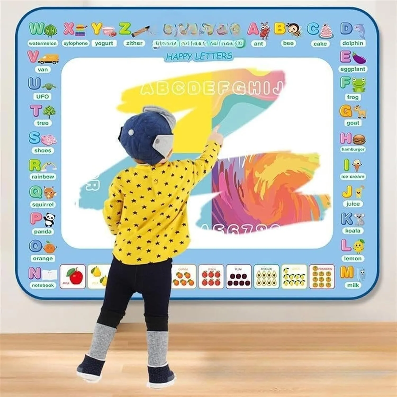 Aqua Infinity Canvas Toy, Cozy Hoome-Aqua Infinity Canvas Toy, Aqua Infinity Canvas Mat, Aqua Infinity Canvas for Kids, Cozy Home Drawing Mat, Water Doodle Mat For Kids Painting Writing ( Color : Frui