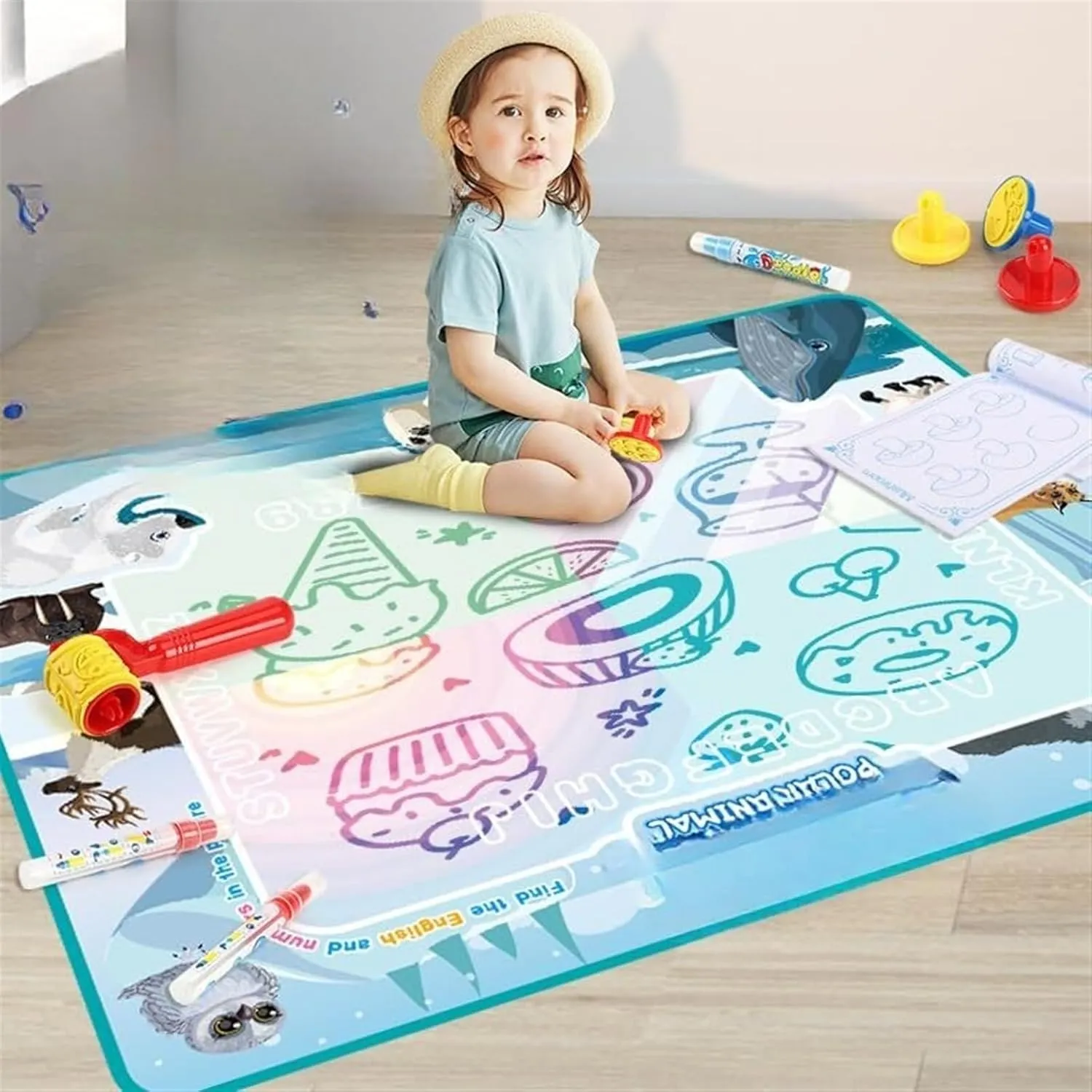 Aqua Infinity Canvas Toy, Cozy Hoome-Aqua Infinity Canvas Toy, Aqua Infinity Canvas Mat, Aqua Infinity Canvas for Kids, Cozy Home Drawing Mat, Water Doodle Mat For Kids Painting Writing ( Color : Frui