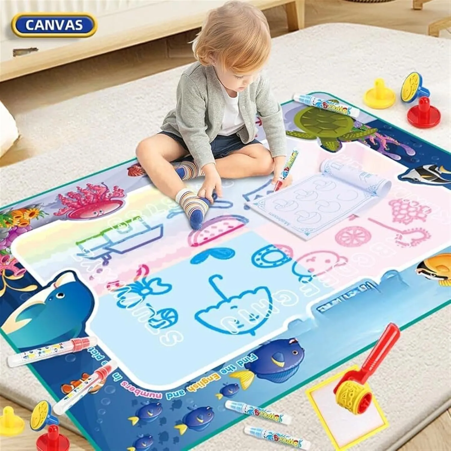 Aqua Infinity Canvas Toy, Cozy Hoome-Aqua Infinity Canvas Toy, Aqua Infinity Canvas Mat, Aqua Infinity Canvas for Kids, Cozy Home Drawing Mat, Water Doodle Mat For Kids Painting Writing ( Color : Frui