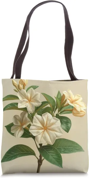 Arabian Jasmine Flower Cottagecore Graphic Tote Bag