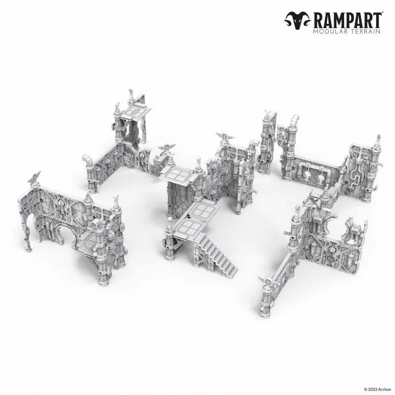 Archon Studio RAMPART Modular: Cobalt Foundry Scenery