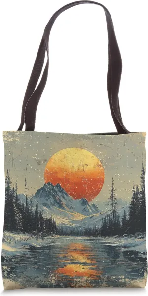 Arctic Tundra Vintage Landscape Graphic Tote Bag