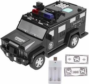 Armored Car Money Piggy Bank Cash Bank Money Bank Toy Cash Cart Piggy Bank Password Fingerprint Unlock Method Automobile Children Boy Toys