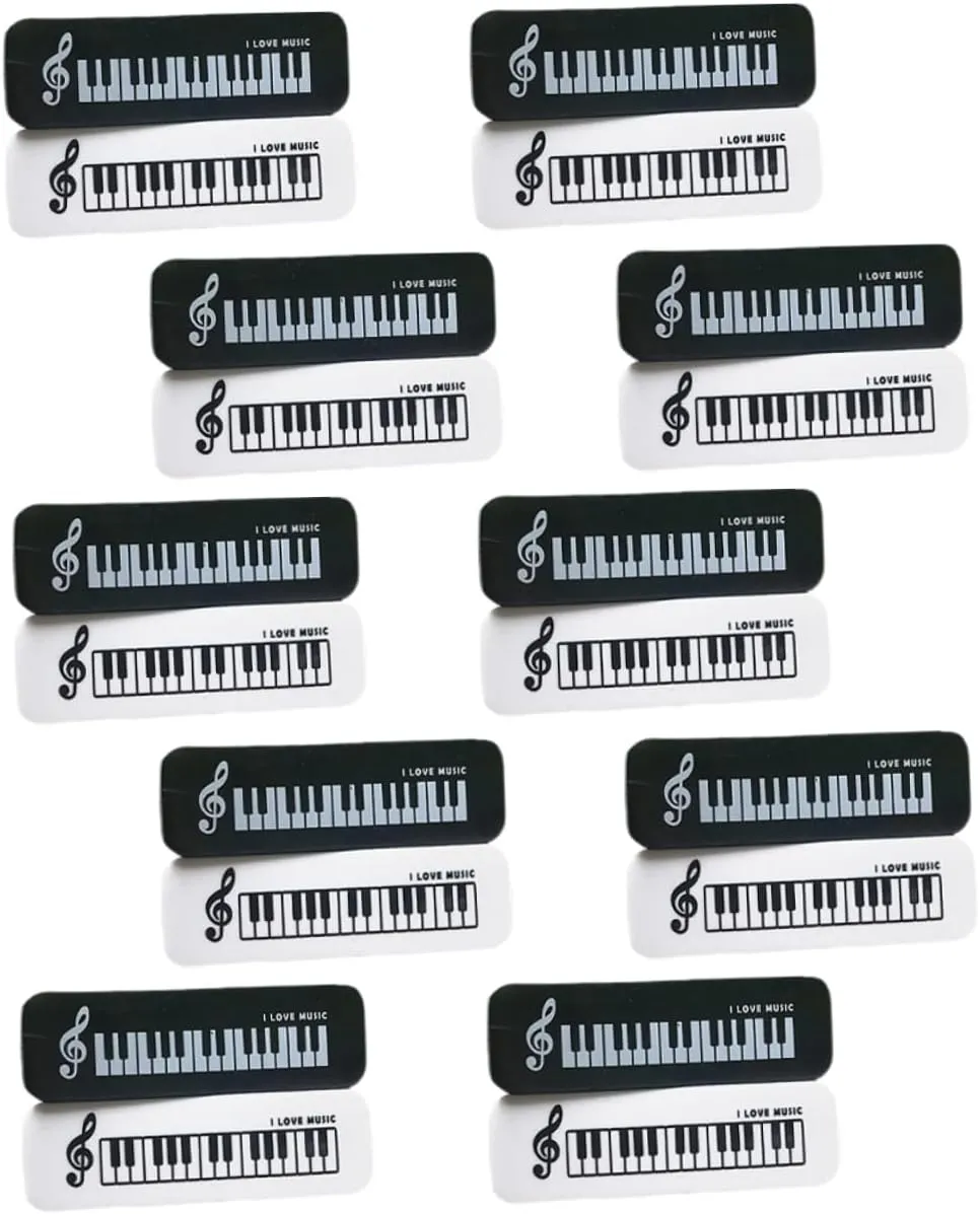 Artibetter 20 pcs Cute Small Piano Shaped Erasers Decorative Reward Erasers for Home School Classroom for Back to School Party Favors and Student Rewards